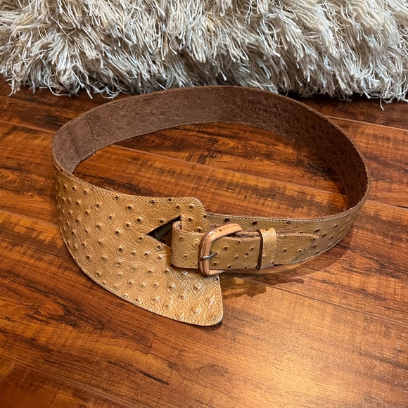 Vintage The Limited EXPRESS BoHo Hippie CHIC Cow Hide LEATHER sz Medium … - Picture 2 of 9